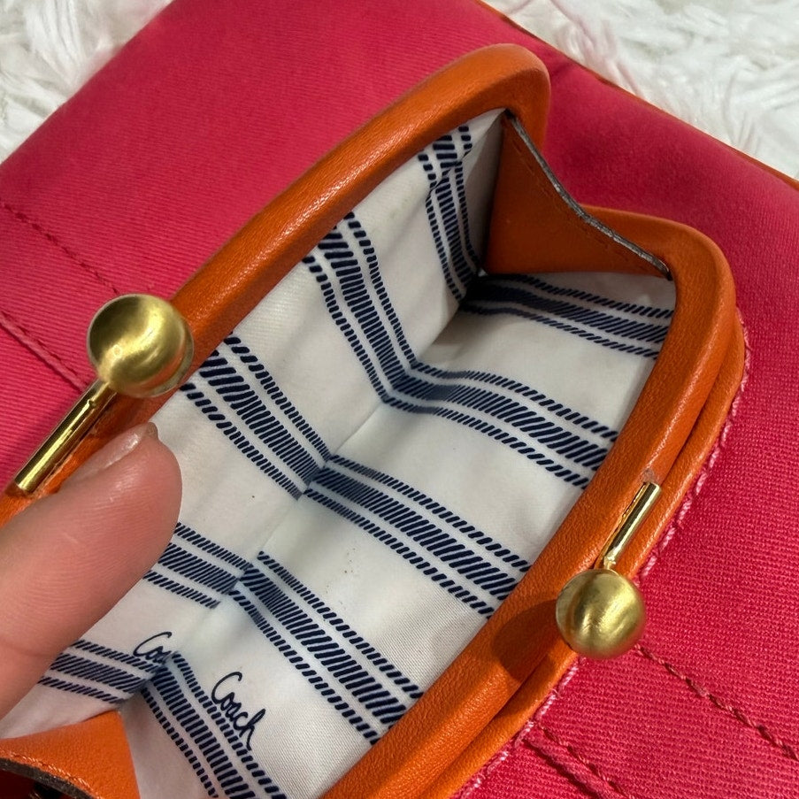 COACH Bonnie Cashin Tribute Canvas Crossbody with Kisslock Front Pocket