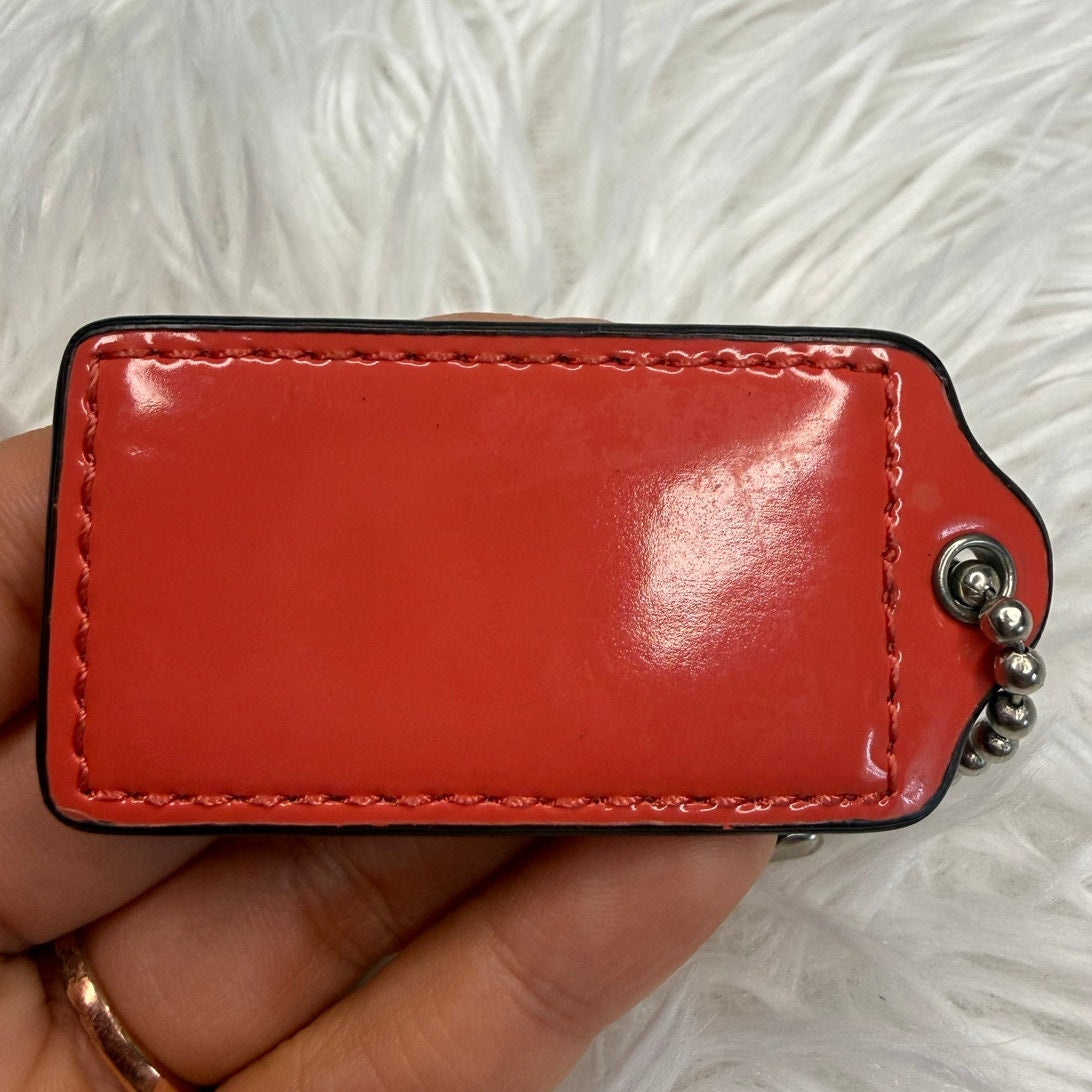 2" COACH Patent Leather Fob Bag Charm Hang tag Hangtag