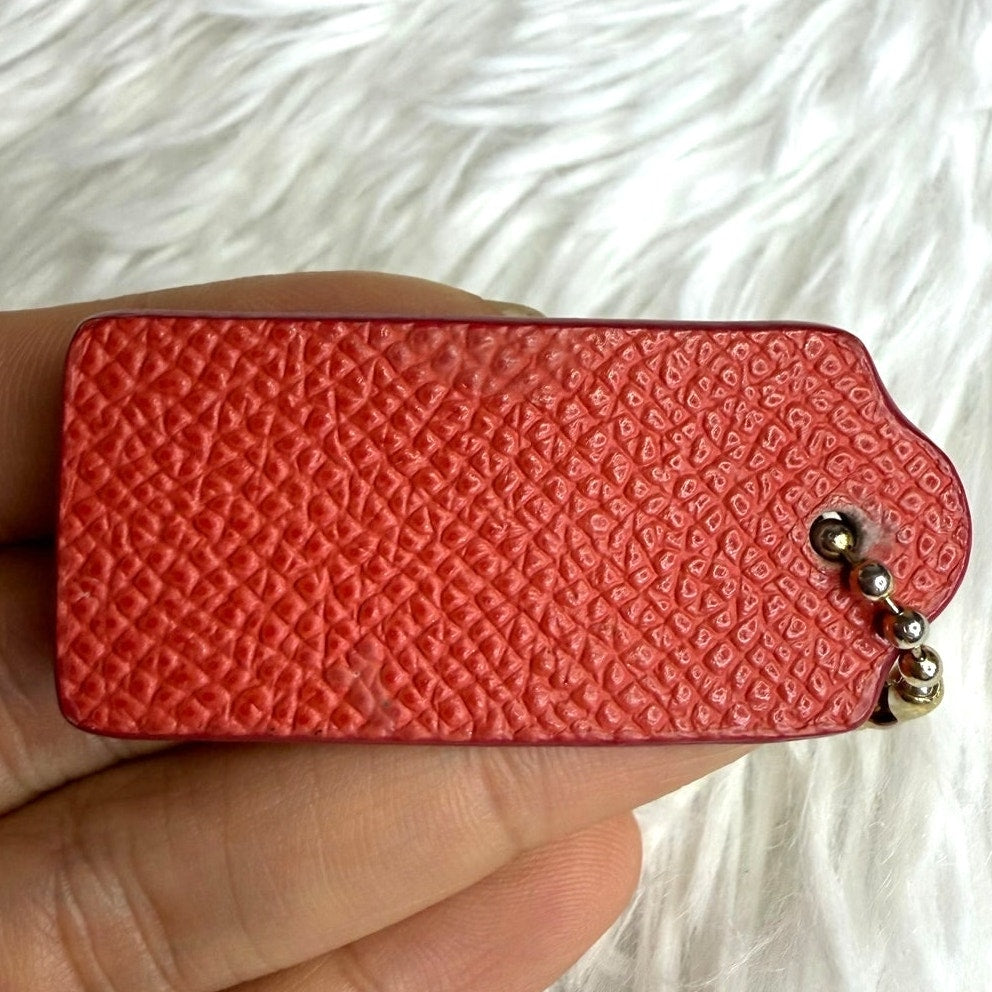 1.5" COACH Fob Bag Charm Hang tag Hangtag