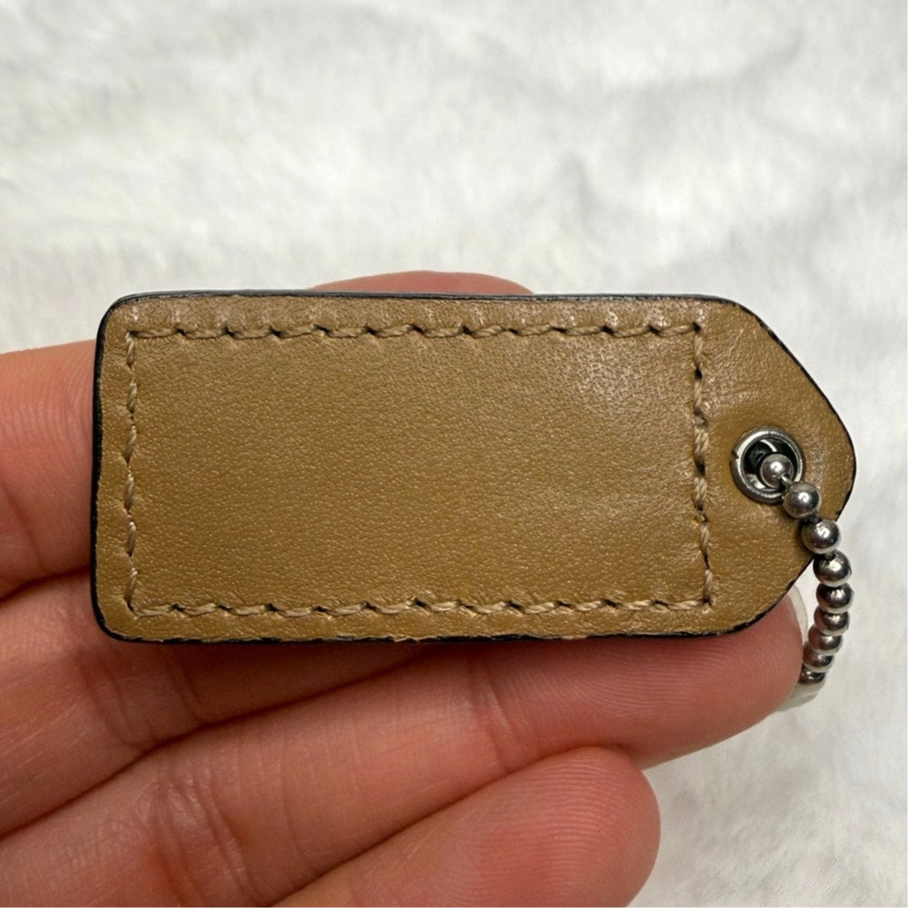 1.5" y2k COACH Vintage Fob Bag Charm Hang tag Hangtag