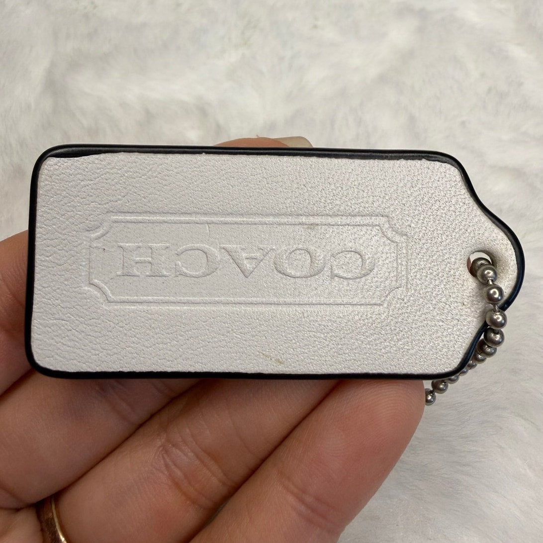 2" COACH Legacy White Fob Bag Charm Hang tag Hangtag