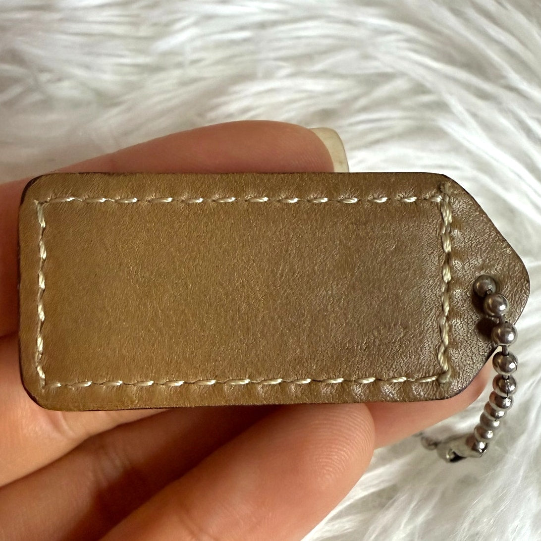 1.5" COACH y2k Vintage Fob Bag Charm Hang tag Hangtag