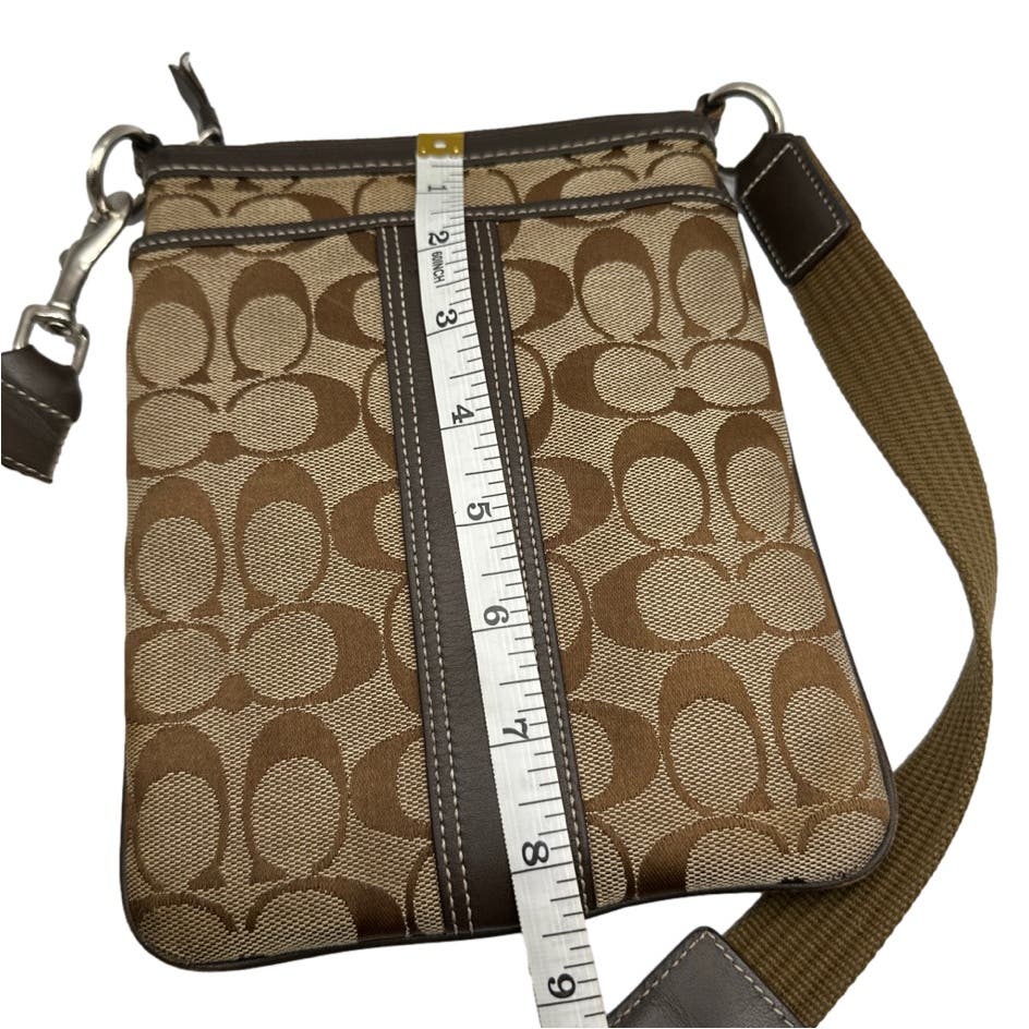 COACH Brown Signature Canvas Crossbody