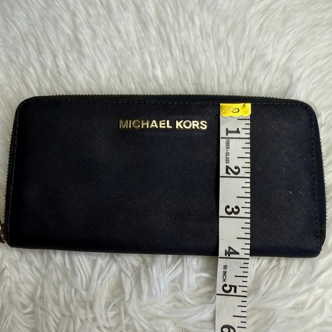 Michael Kors Navy Zip Around Wallet