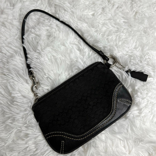 y2k Coach Canvas Black Wristlet