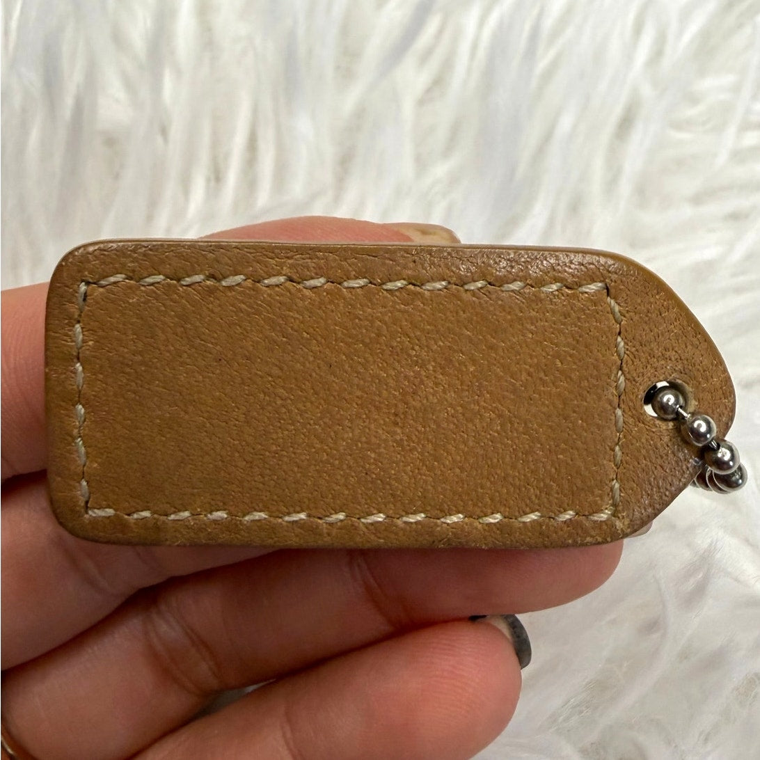 y2k 1.5" COACH Vintage Fob Bag Charm Hang tag Hangtag