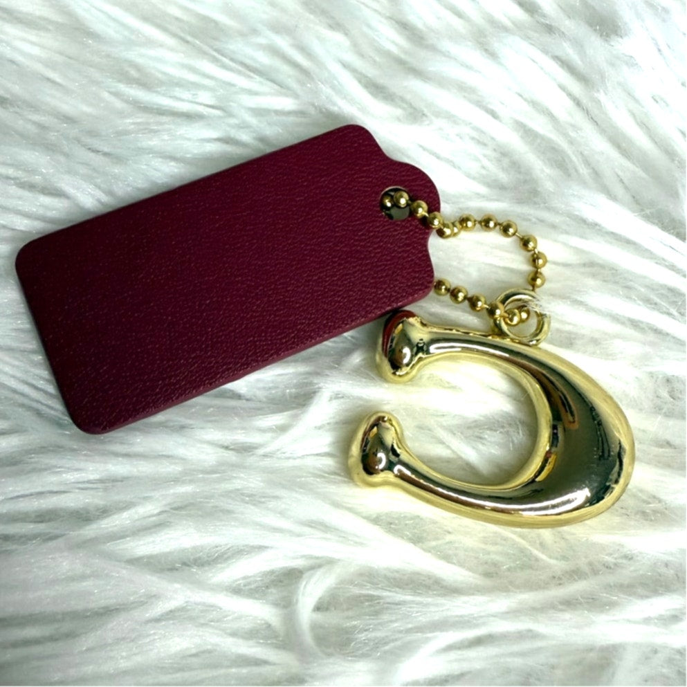 1.5" COACH "C" Hang Tag Key Fob Bag Charm