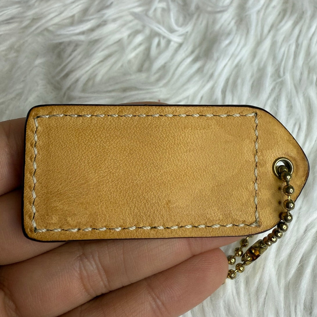 2" y2k COACH Vintage Fob Bag Charm Hang tag Hangtag