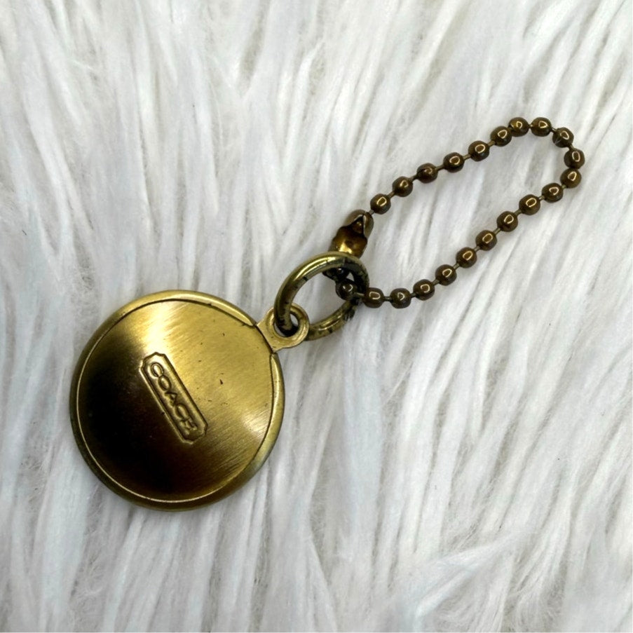 1" Coach Metal Circle Replacement Hangtag Hang Tag Bag Charm