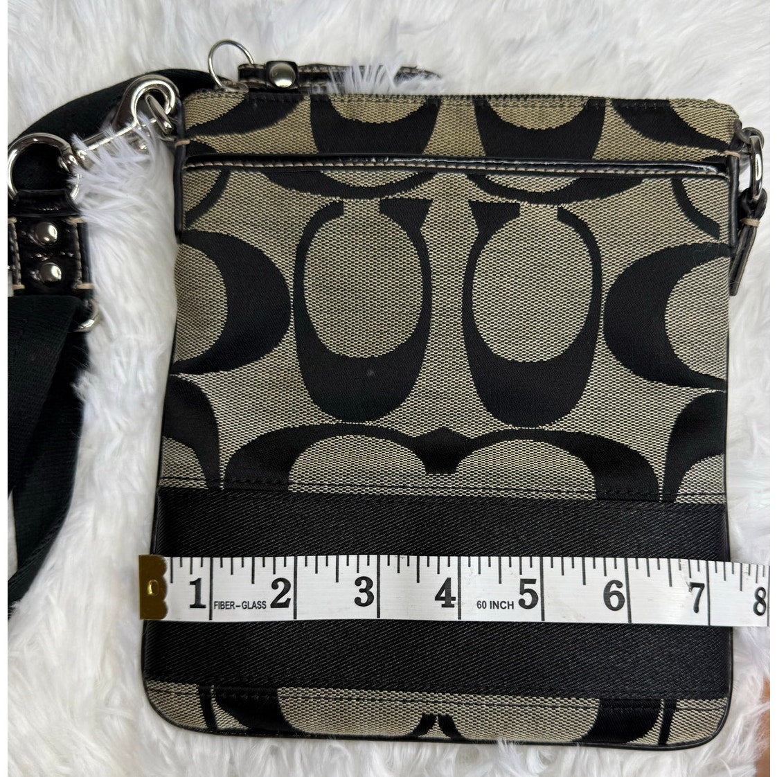COACH Black Gray Classic Signature Crossbody