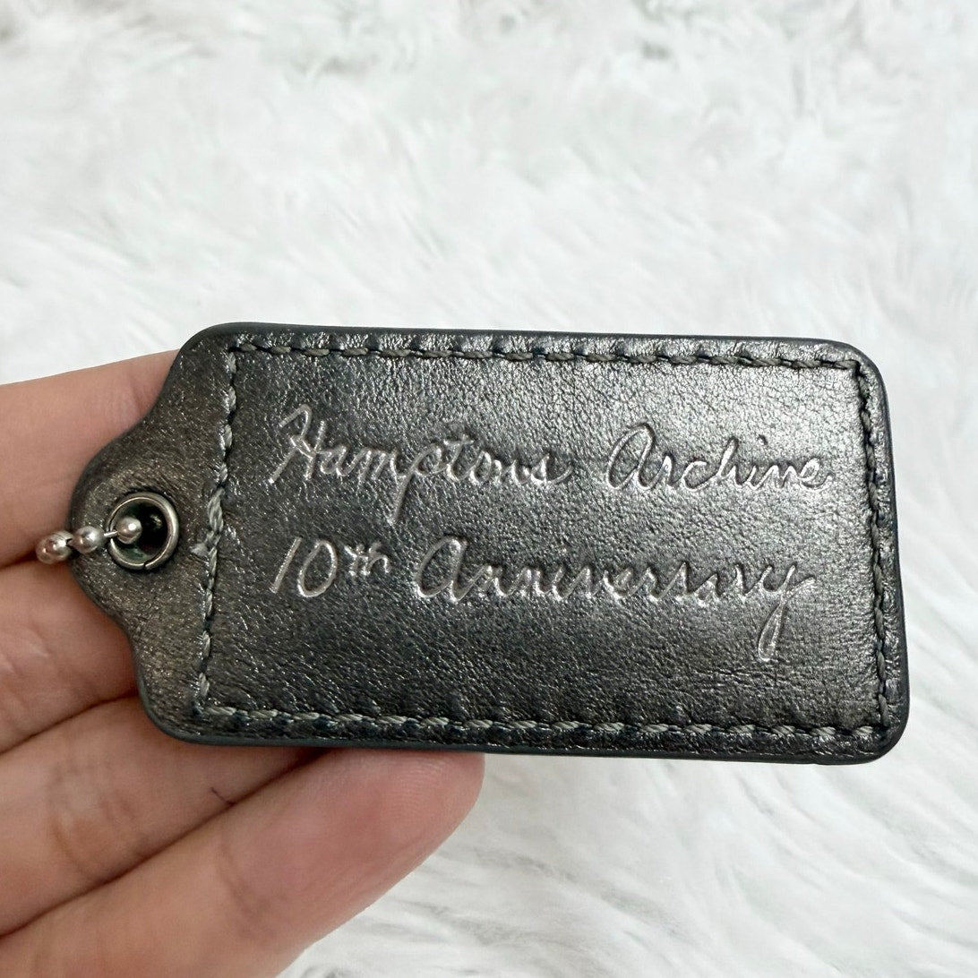 2" COACH Hampton Archive 10th Anniversary Fob Bag Charm Hang tag Hangtag
