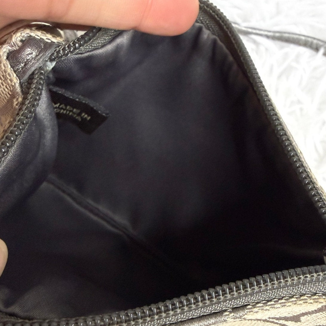 Coach Gray Signature Wristlet