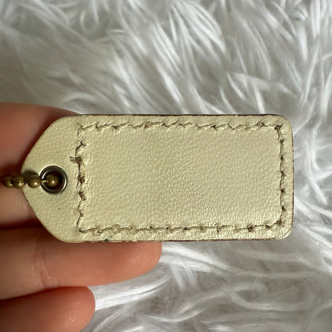2" y2k COACH Fob Bag Charm Hang tag Hangtag