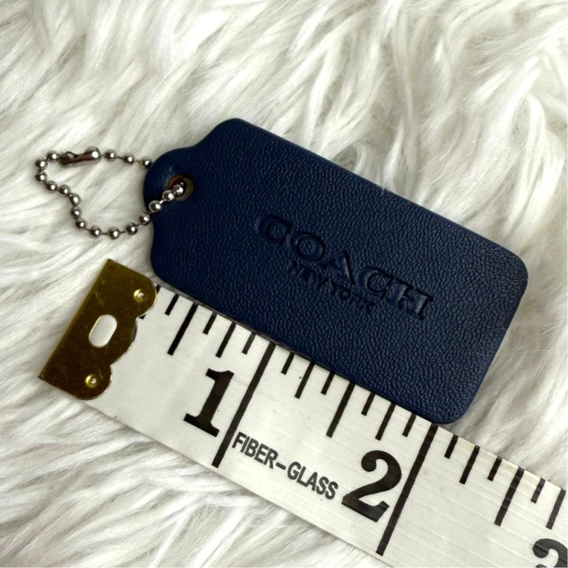 Coach Replacement Blue Fob Bag Charm Hang tag Hangtag
