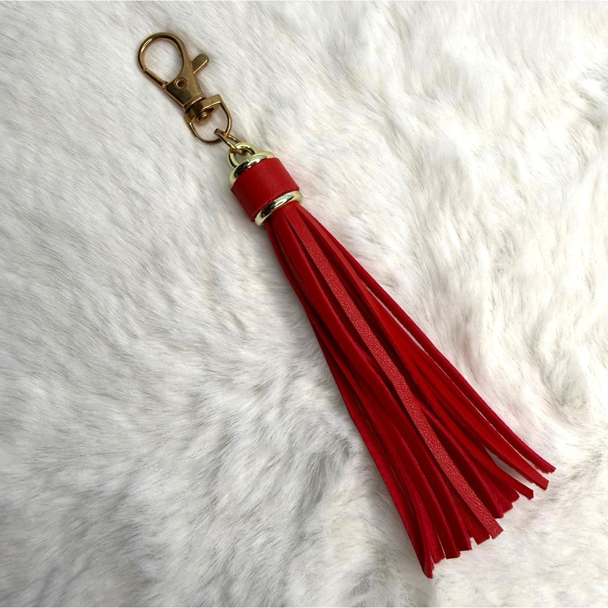 NEW Red Tassel Bag Charm Tassels Keychains Purse Fashion Charm