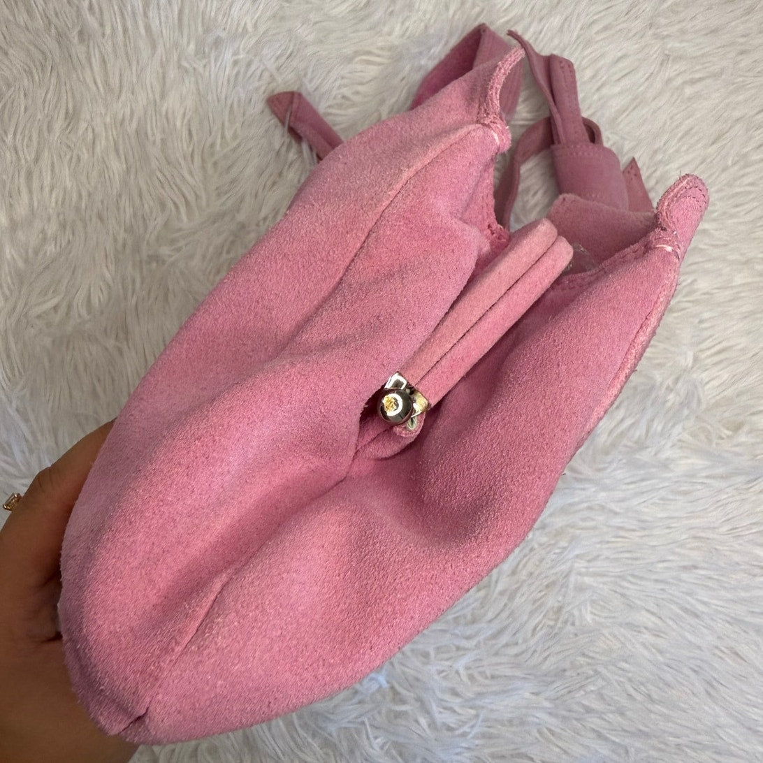 Vintage Anthropologie Nest Pink Suede Purse