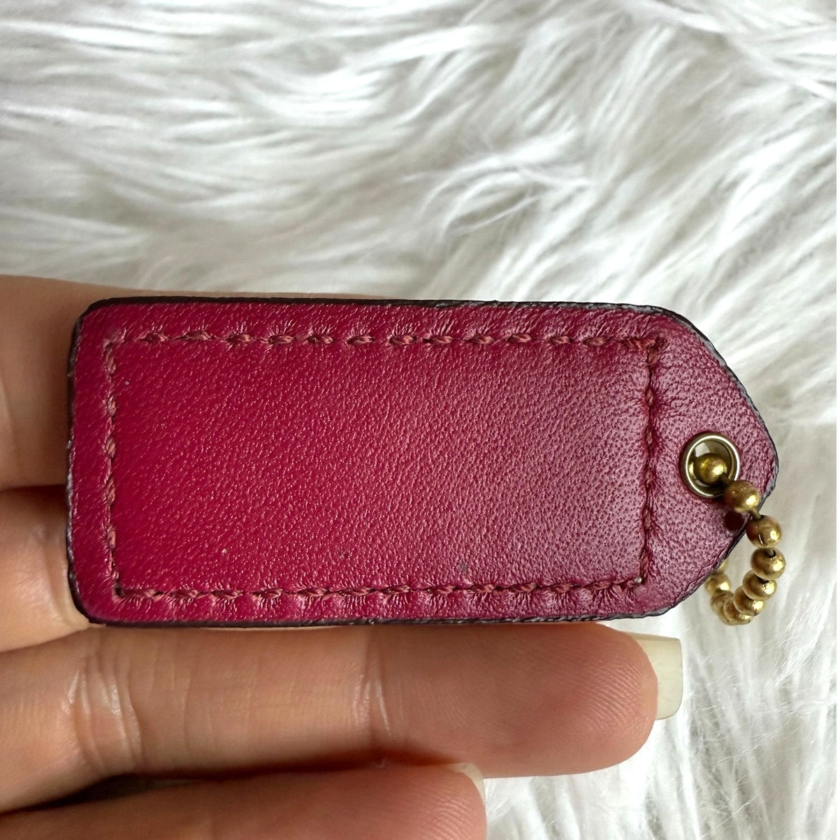 y2k 1.5" COACH Vintage Fob Bag Charm Hang tag Hangtag