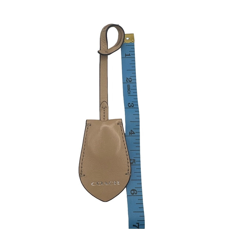 COACH Beige Bag Charm Key Ring