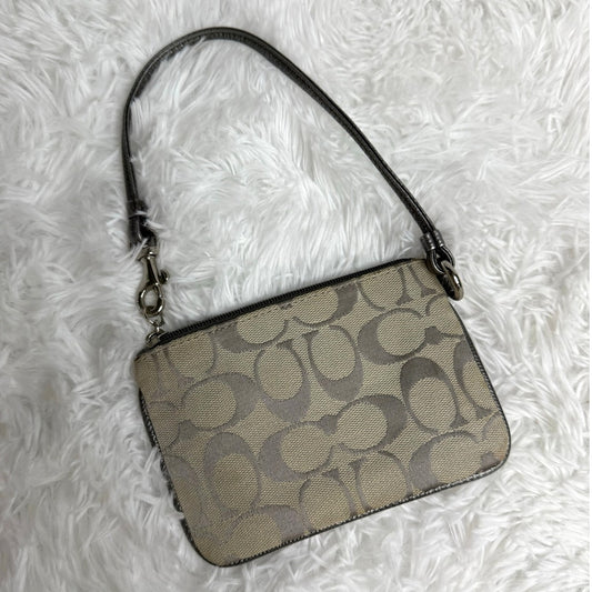Coach Gray Signature Wristlet