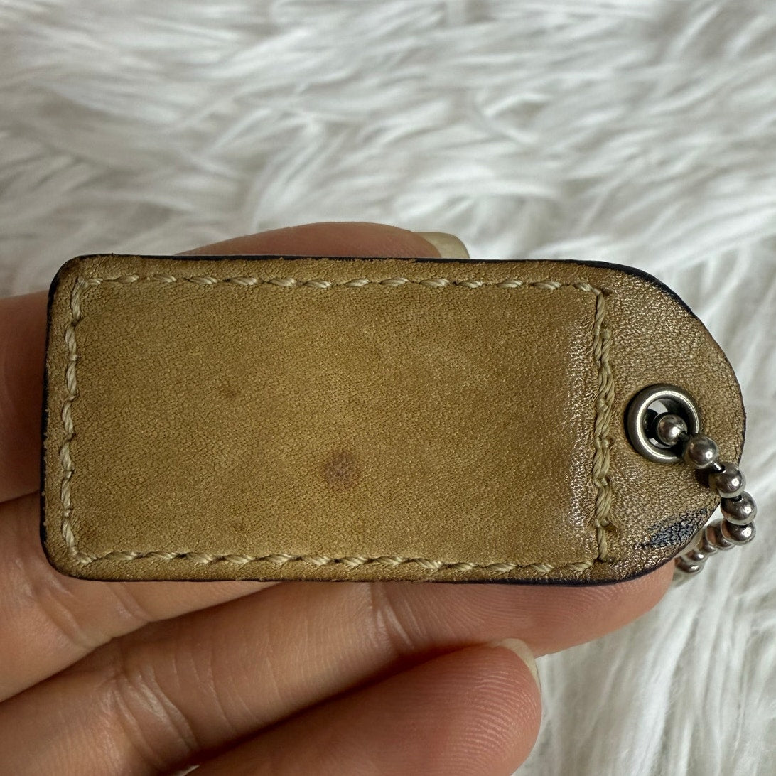 1.5" y2k COACH Vintage Fob Bag Charm Hang tag Hangtag