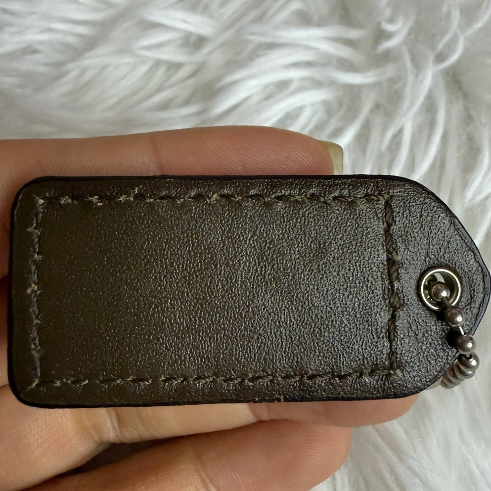 1.5" y2k COACH Vintage Fob Bag Charm Hang tag Hangtag