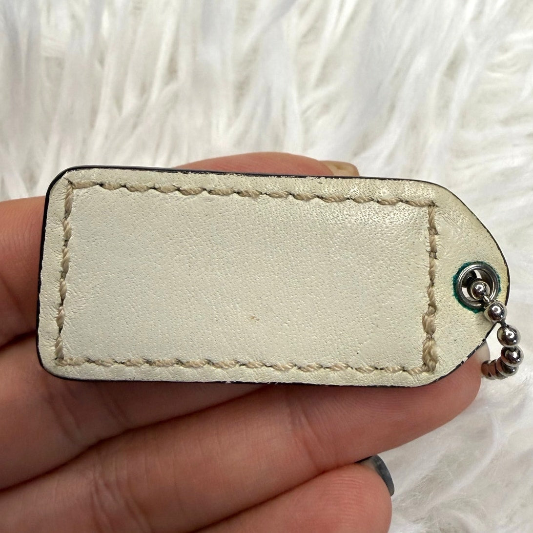 1.5" y2k COACH Vintage Fob Bag Charm Hang tag Hangtag