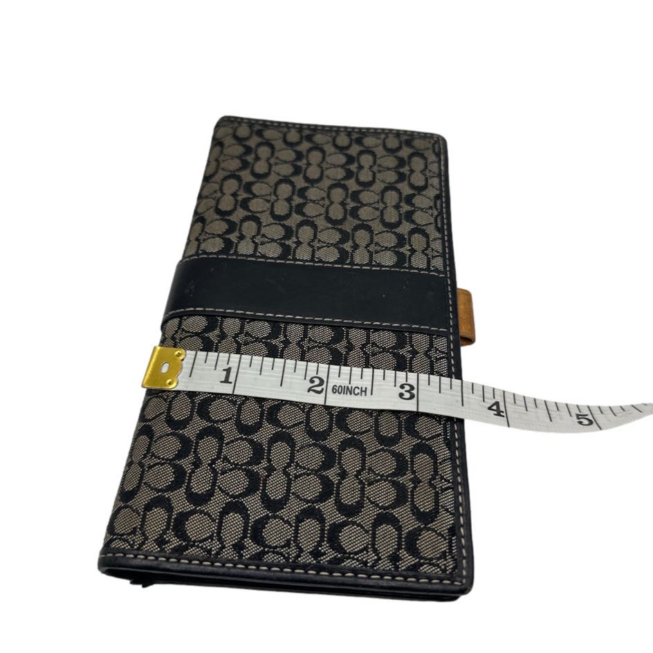 COACH Black and Gray Checkbook