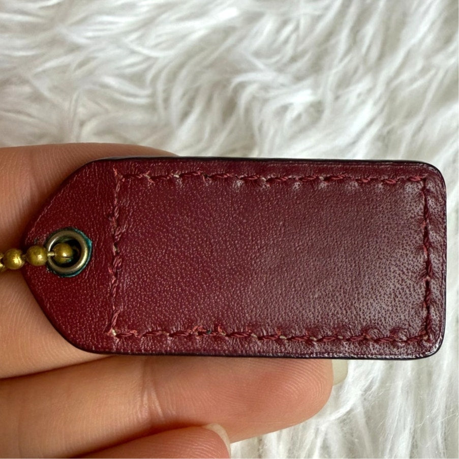 2" y2k COACH Vintage Fob Bag Charm Hang tag Hangtag