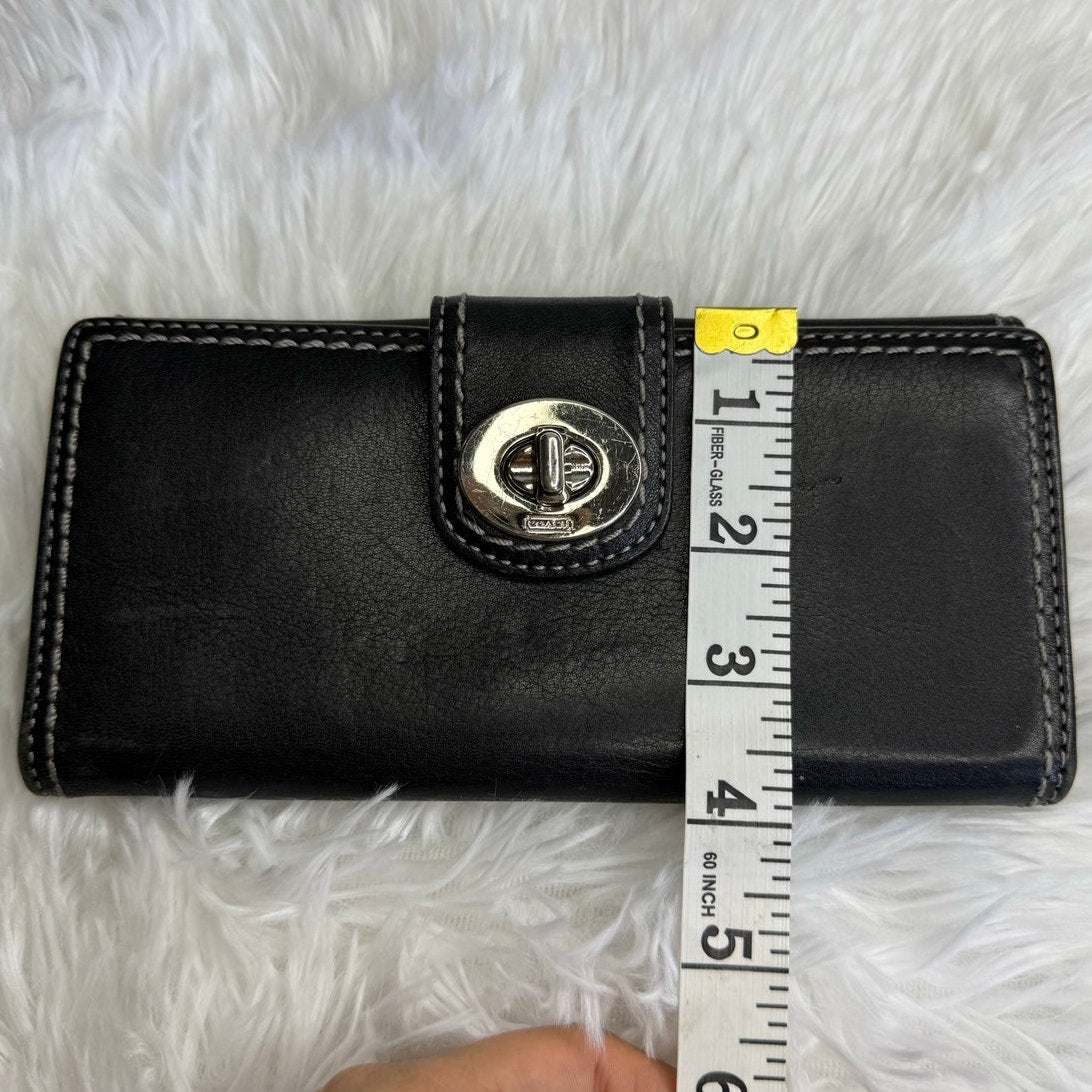 y2k COACH Vintage Soho Black Turn Lock Wallet