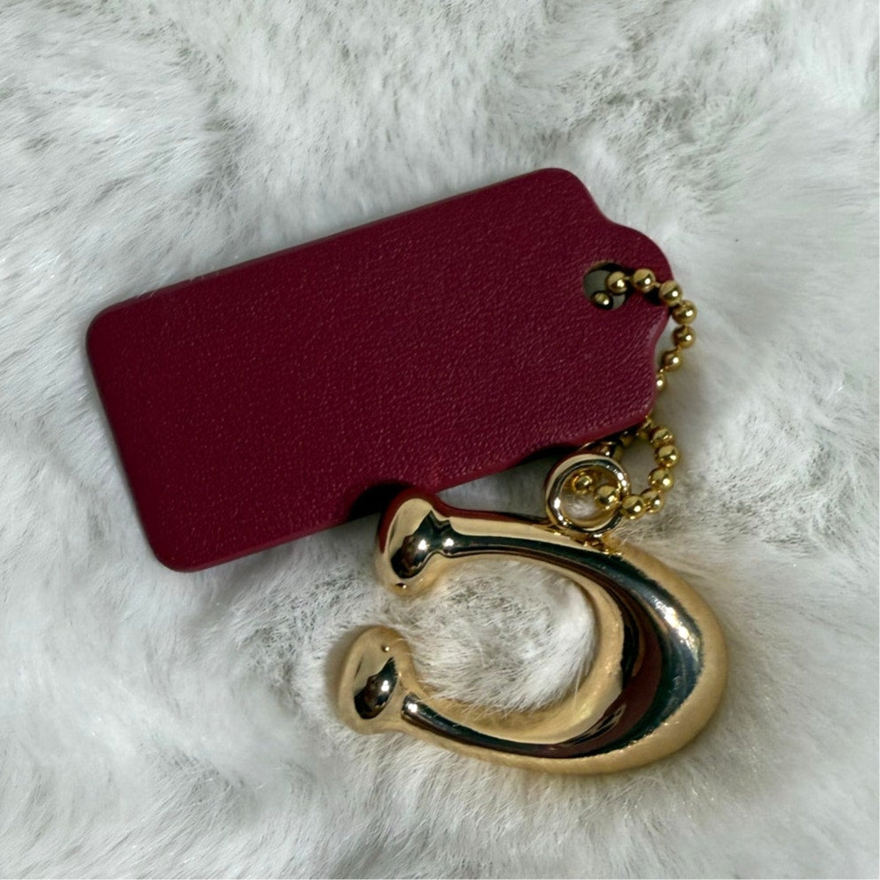 1.5" COACH "C" Hang Tag Key Fob Bag Charm
