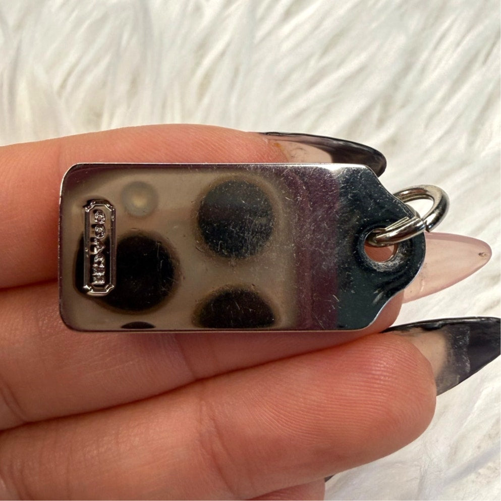 1" COACH Metal Fob Bag Charm Hang tag Hangtag