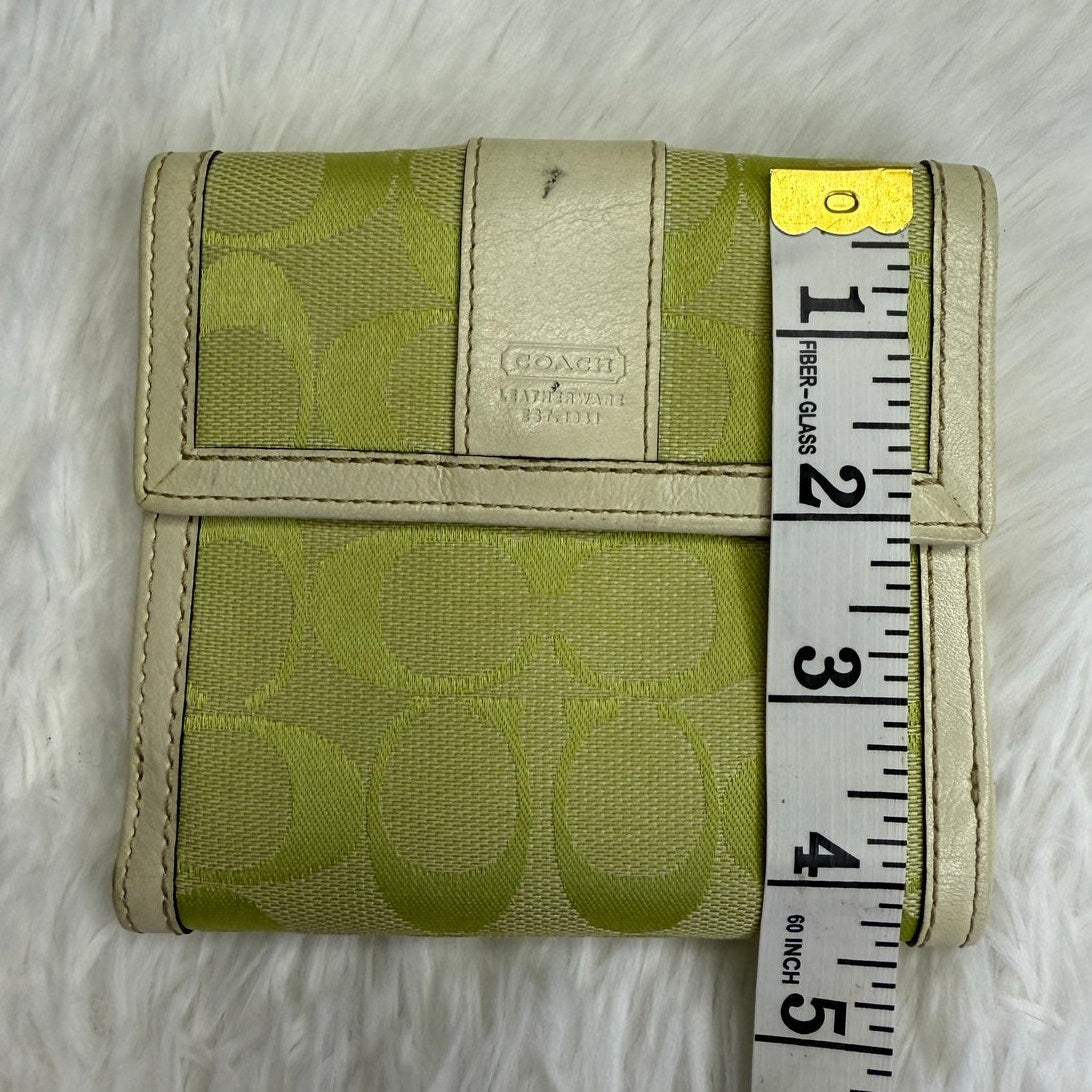 Vintage COACH y2k Lime Wallet