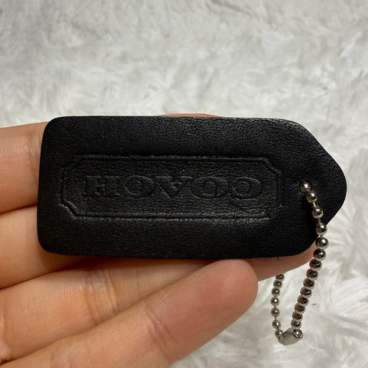 2" Vintage COACH Black Fob Bag Charm Hang tag Hangtag