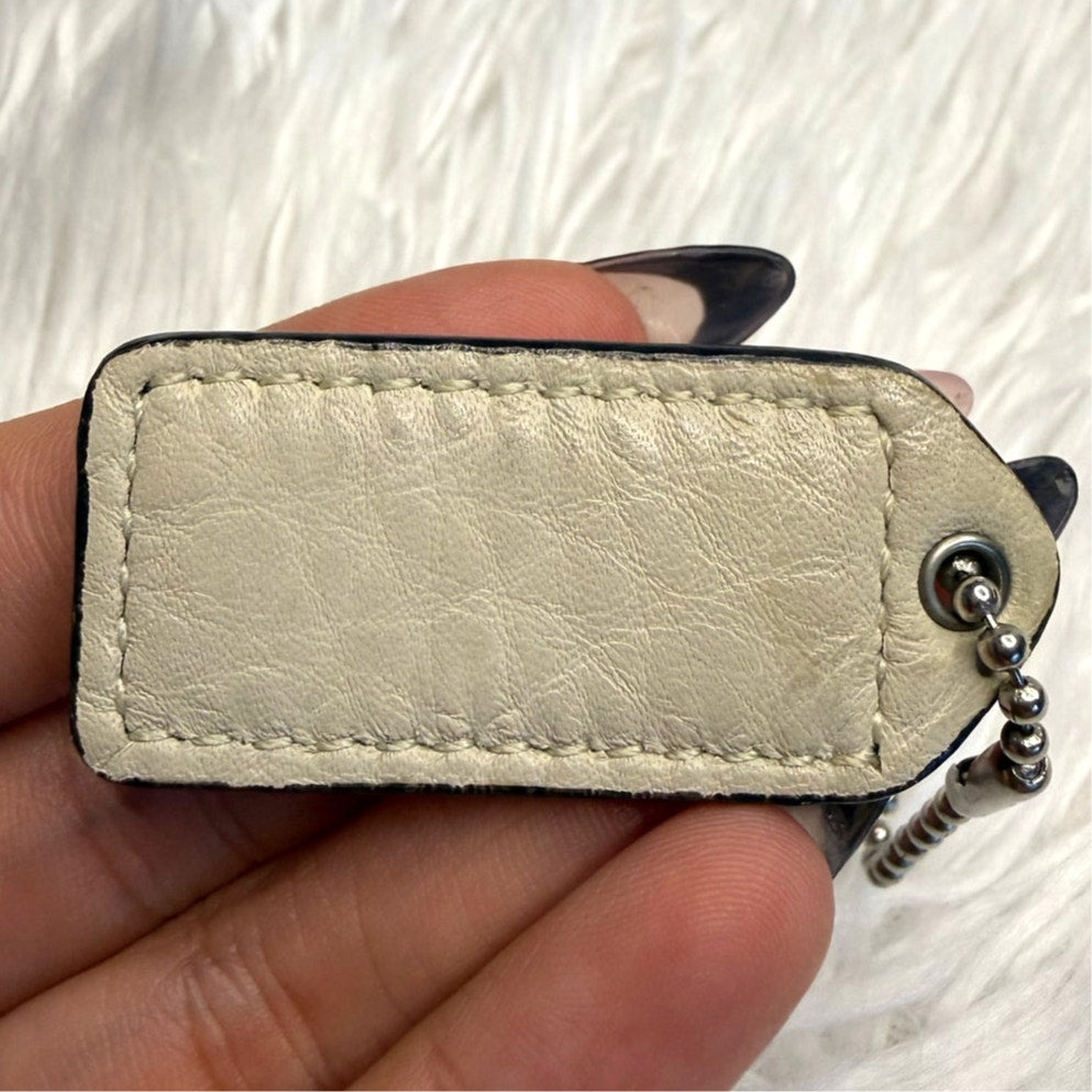 1.5" y2k COACH Vintage Fob Bag Charm Hang tag Hangtag