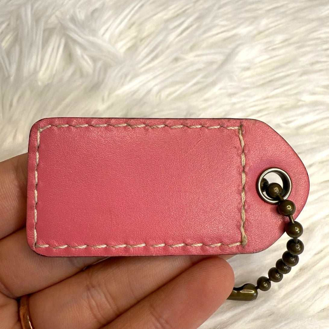 2.5" Vintage COACH y2k Fob Bag Charm Hang tag Hangtag