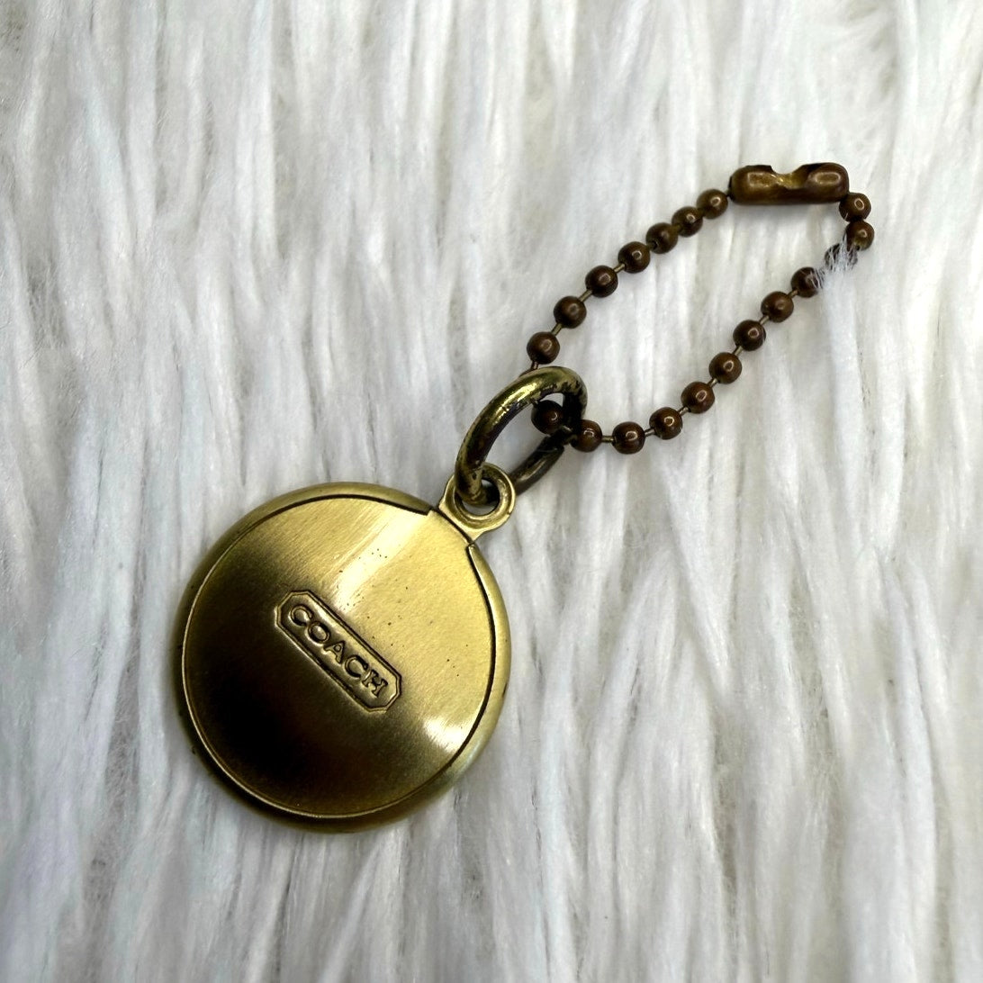 1" Coach Metal Circle Hangtag Hang Tag Bag Charm