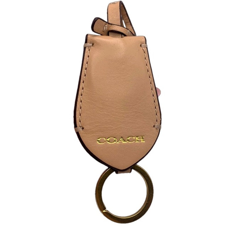 COACH Beige Bag Charm Key Fob