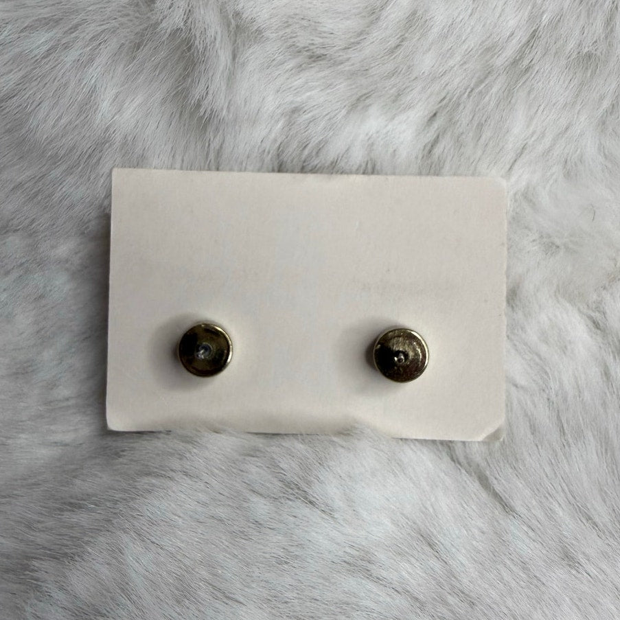 MICHAEL KORS Est 1981 Gold-Tone Logo Padlock Stud Earrings