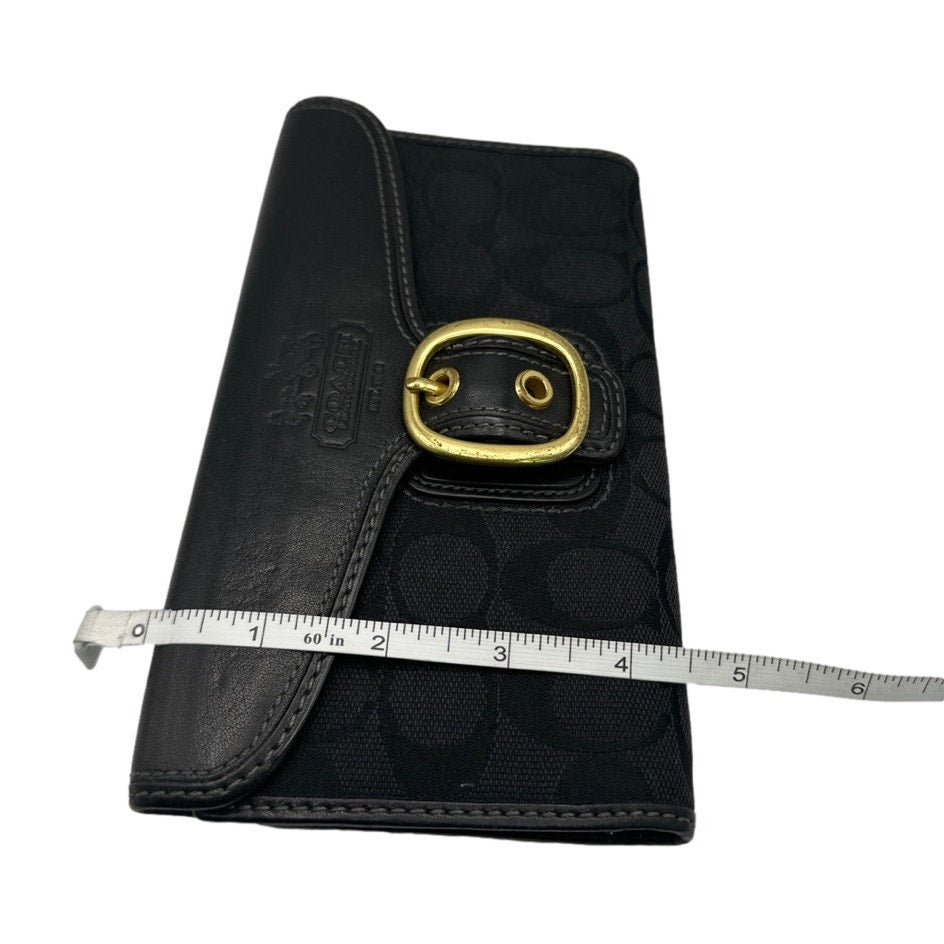 COACH y2k Legacy Black Signature Canvas Wallet