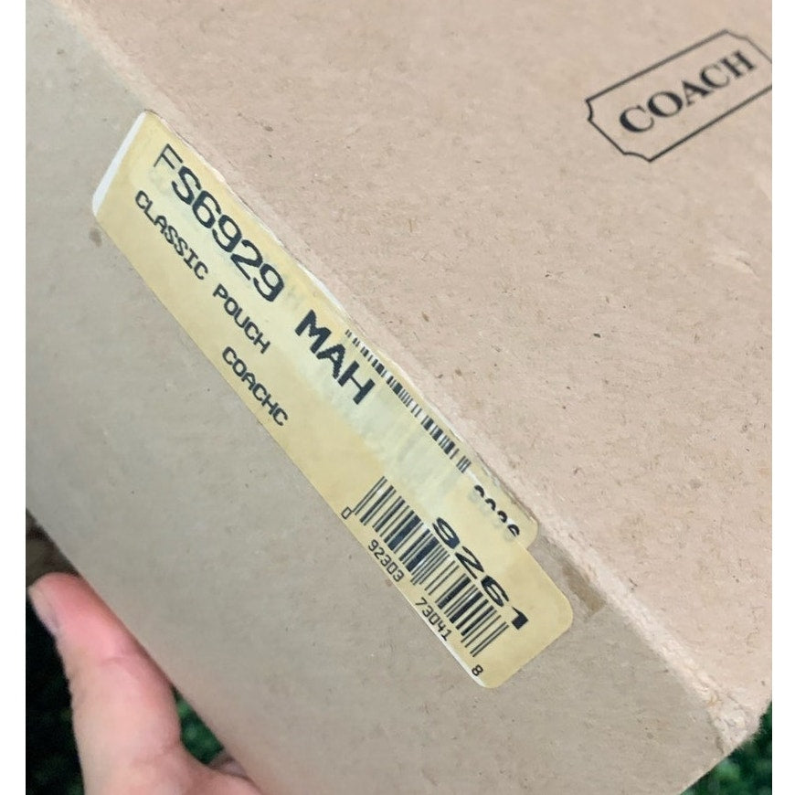 Vintage COACH Classic Pouch Mahogany 9261 Dominican Republic