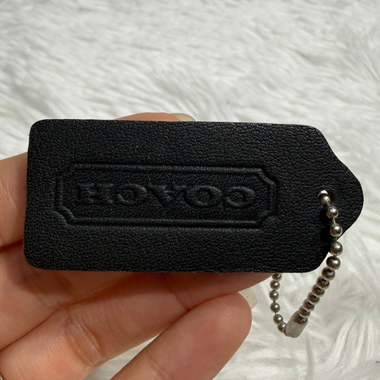 2" Vintage COACH Black Fob Bag Charm Hang tag Hangtag