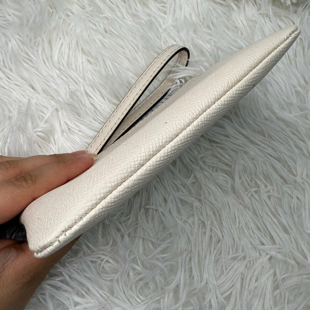 COACH White Zip Wristlet