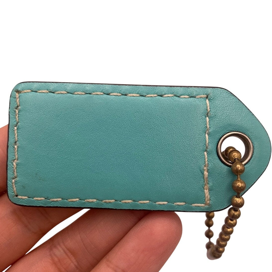 2.5" y2k COACH Vintage Fob Bag Charm Hang tag Hangtag
