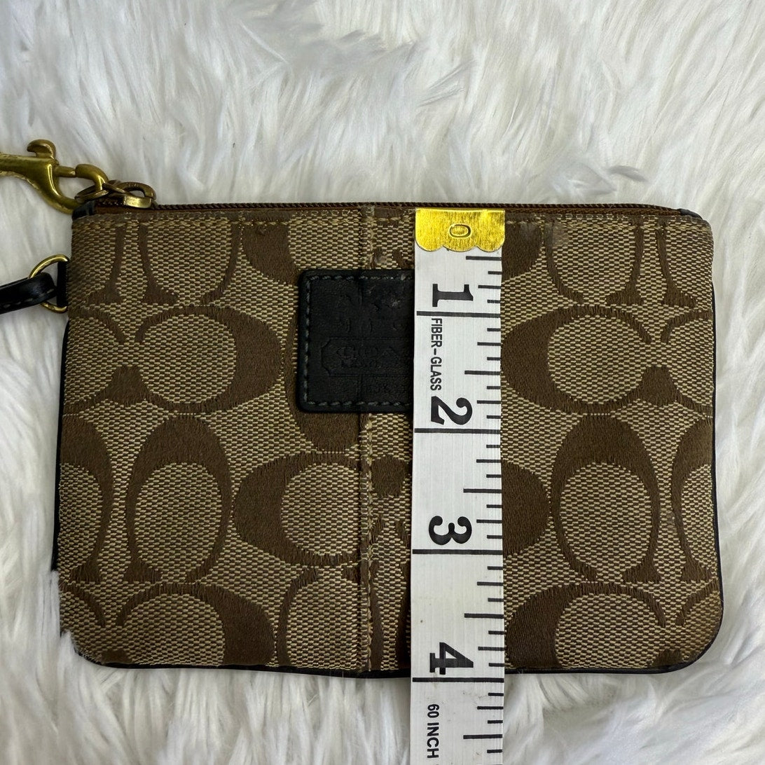 Y2K COACH Legacy Brown Black Wristlet