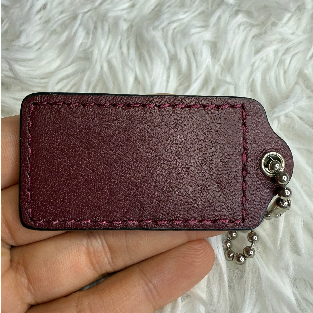 2" COACH Patent Leather Fob Bag Charm Hang tag Hangtag