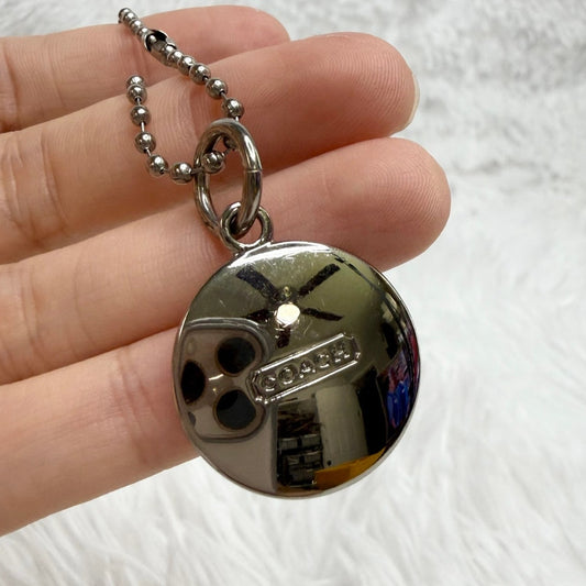1" COACH Metal Circle Fob Bag Charm Hang tag Hangtag