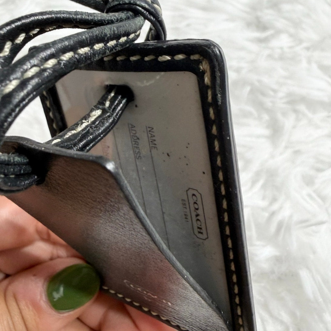 y2k COACH Black Luggage Tag Picture