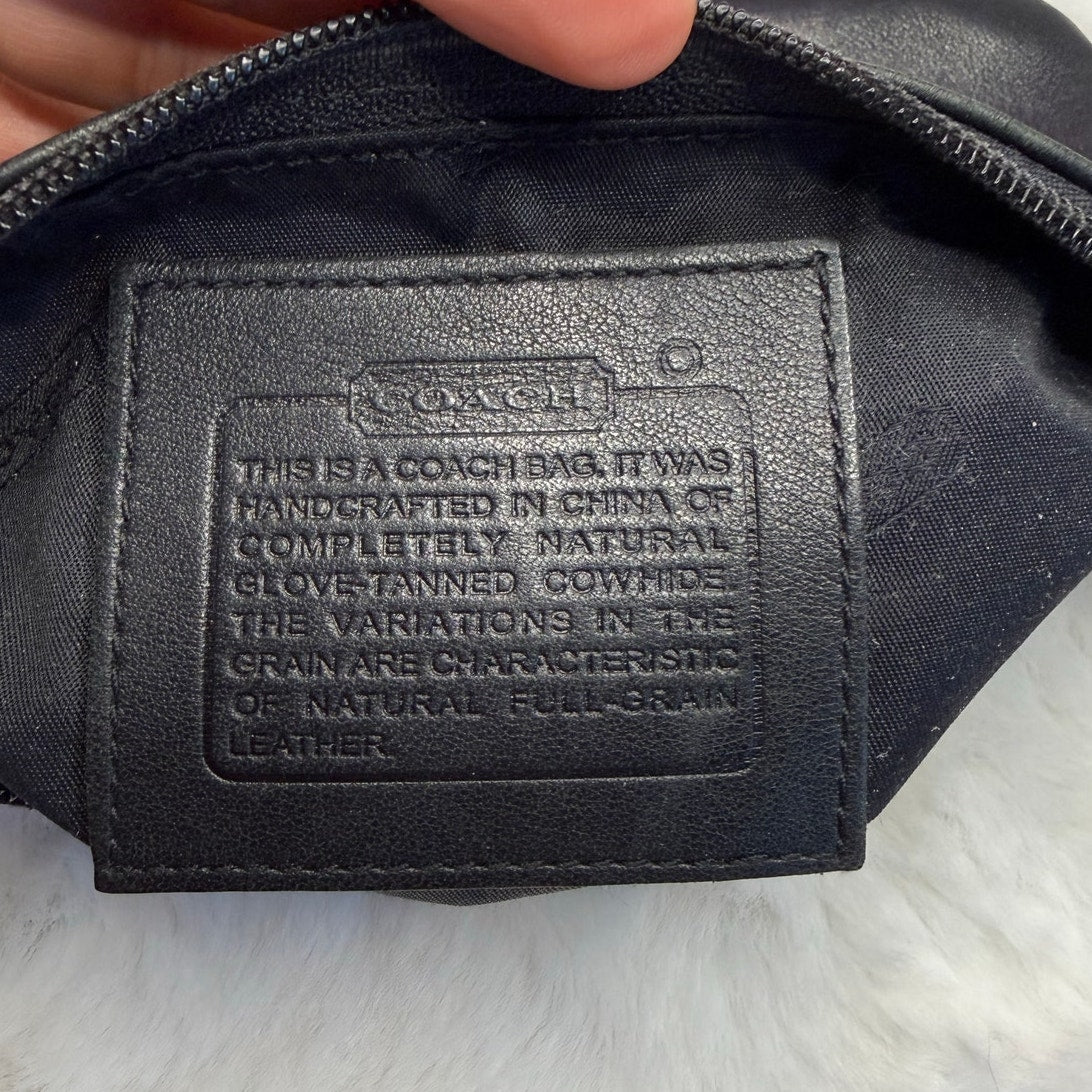 Vintage COACH y2k Black Slim Money Make up Cosmetic Case Pouch