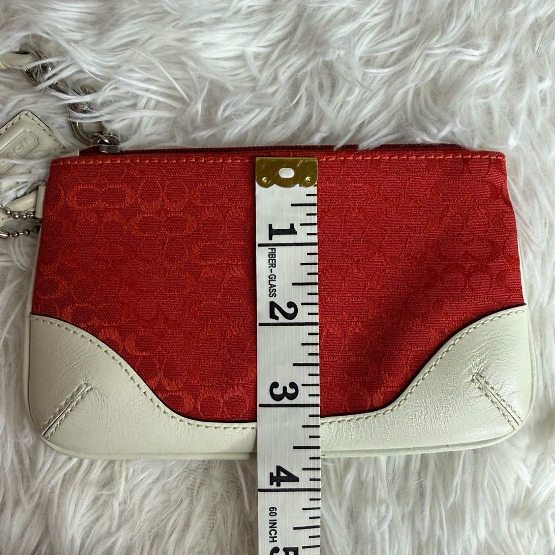 Vintage COACH y2k soho Red Canvas Wristlet