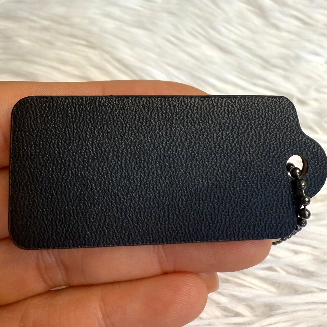 COACH Black Fob Bag Charm Hang tag Hangtag